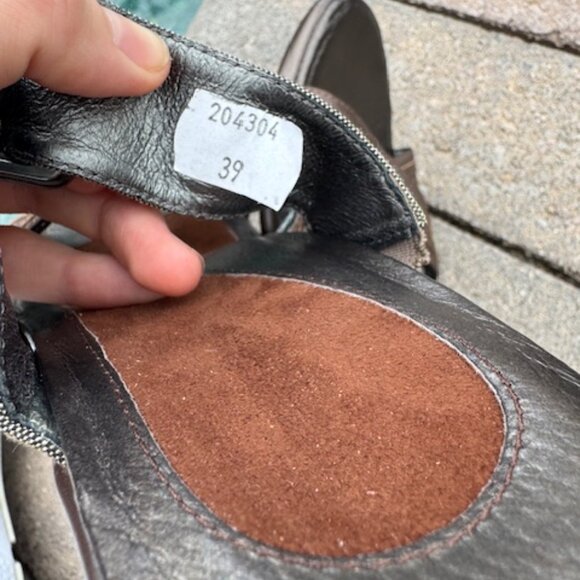 Naot 204304 Strappy Wedge Sandals Women’s 39 Leather Brown Comfort Orthotic Foot - Picture 6 of 7